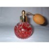Flacon vaporisateur à poire décor rouge