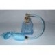 Flacon vaporisateur verre de bohème Bleu avec diffuseur à poire