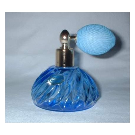 Flacon vaporisateur en verre de bohème bleu