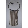 Collier chaines avec pierres Swarovski