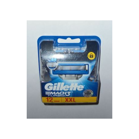Lames de rasoir Gillette Mach3 Turbo paquet de 12 lames