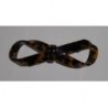 Barrette écaille Foncé forme "noeud torsadé plat"