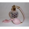 Flacon vaporisateur fleuri rose
