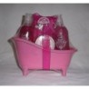 Baignoire rétro garnie pour le bain