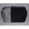 Trousse de toilette en toile noire et grise