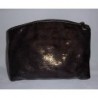Trousse de toilette en cuir marron