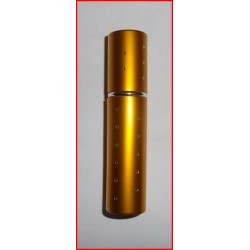 Flacon diffuseur de sac jaune métallisé et décoré de strass